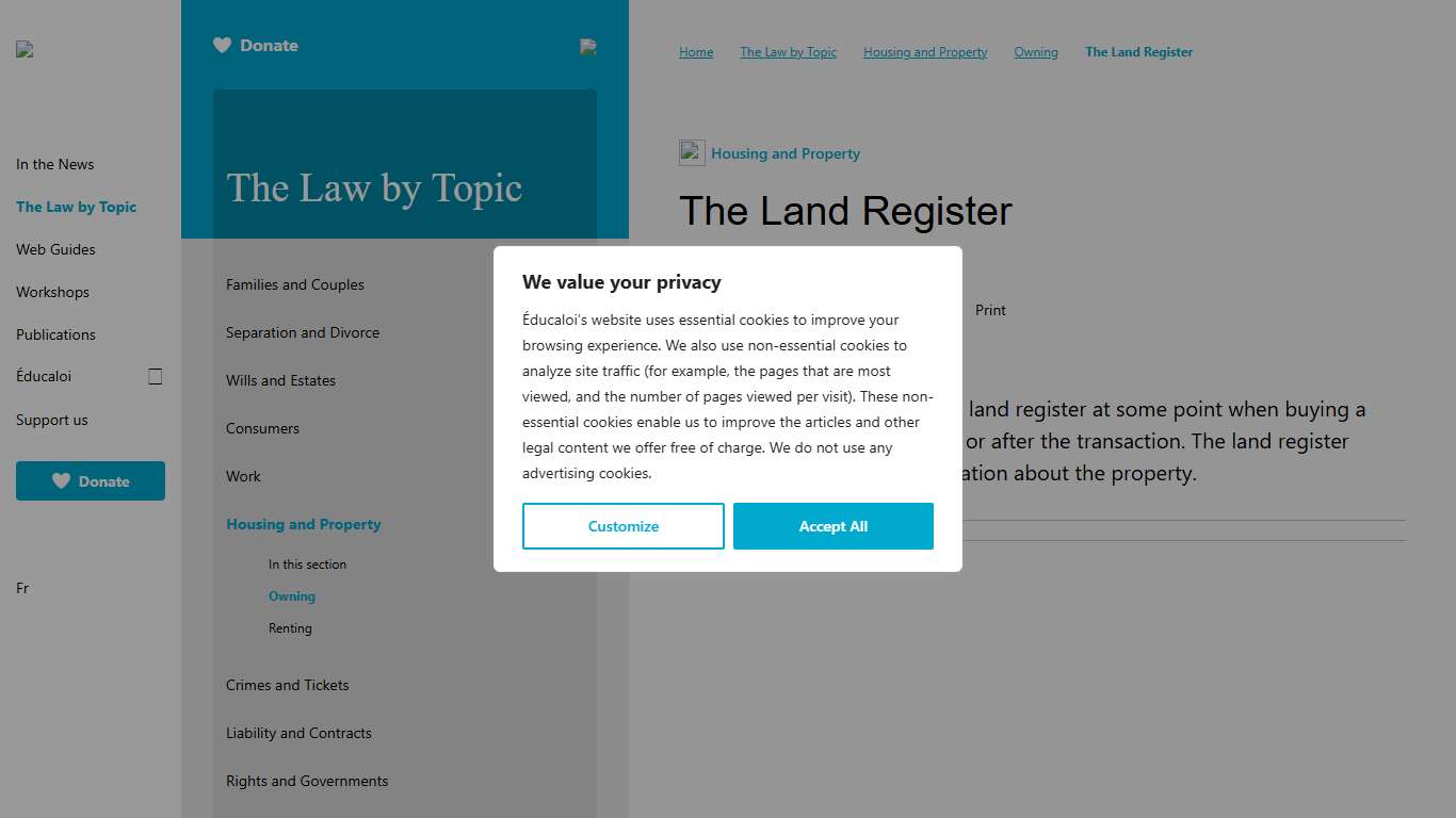 The Land Register Éducaloi